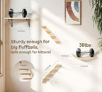 Wall Mounted Cat Shelves Stairs Set, 4 Piece Wood Cats Wall Furniture - Image 7