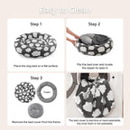 JOEJOY Donut Dog Bed Medium Size Dog, Cute Round Calming Pet Bed - Image 5