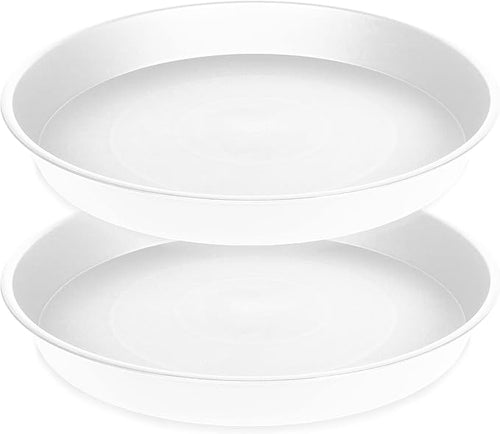 2 Pack of 17 inch Plant Saucer, 2.3" Depth Tray, Large Deep Garden Plastic by Bleuhome