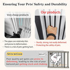 Lumizone Extra Tall Pet Gate 55.12" High Pressure Mounted 55.12"-59.24" Extra - Image 3
