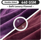 LOOBANI Waterproof Blanket for Bed: Reversible Soft Flannel Queen Bed Blanket - Image 3