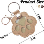 Dog Hair Keychain, Leather Pet Hair Collector Keychains, Pet Fur Keepsake Gift - Image 4