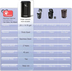 Dog Poop Trash Can Outsides, 18L/4.76 Gal Portable Waste Bin - Image 5