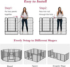 Dog Playpen 40 inch Dog Fence for Outdoor Indoor Use Heavy Duty Metal Dog Pen - Image 4