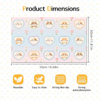 Cat Feedings Mats 20x12 inch Pastel Heart Kitten Print Pet Bowl Placemat Non - Image 6