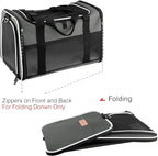 Cat Carrier - Portable Foldable Dog Pet Carrier, Soft-Sided Pet Bag up to 15 Lbs - Image 7