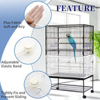 Daoeny Large Bird Cage Cover, Bird Cage Seed Catcher, Adjustable Soft Airy - Image 4
