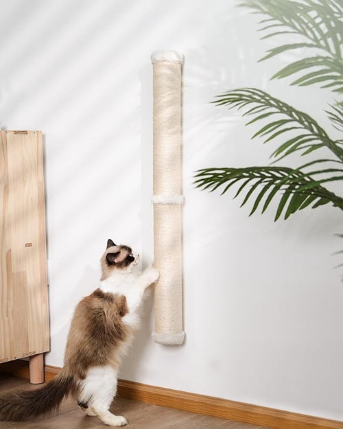 34'' Wall Cat Scratching Post, Wall Mounted Cat Scratcher Furniture by Aechonow