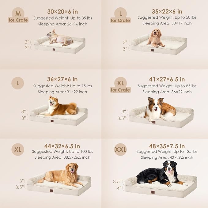 EHEYCIGA Large Dog Bed Memory Foam - Image 2