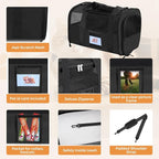 Cat Carrier Soft for Pets Up to 15 Lbs, Cat Travel Bag - Image 6