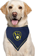Pets First Milwaukee Brewers TIE Bandana, Small/Medium. Dog Bandana Scarf Bib - Image 5