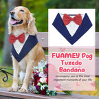 FUAMEY Dog Tuxedo for Large Dogs, Dog Formal Suit Dogs Attire Pet Bow Tie Puppy - Image 6