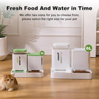 Automatic Cat Feeder and Water Dispenser Set, 2 in 1 Gravity Cat Food Dispenser - Image 7