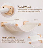 Cat Wall Shelves with 1 Floating Fabric Hammock, 2 Ladders with 4 Steps Each & - Image 3