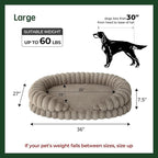 BALANCE Calming Dog Bed for Large Sized Dogs, 36 Inches Oval Washable Pet Bed - Image 5