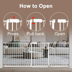 WAOWAO Baby Gate 100-109.41" Extra Wide Pressure Mounted Walk Through Swing - Image 5