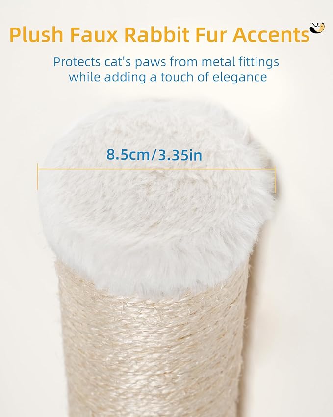 68" Cat Wall Scratcher, 2-Pcs of 34inch Tall Sisal Scratching Posts, Wall - Image 7