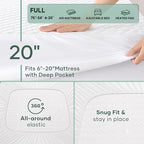 OhGeni 100% Waterproof Mattress Protector, Full Size Mattress Soft Pad - Image 5