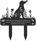 Grave Markers for Cemetery for Dog, Metal Grave Markers Yard Memorial Pet Dog by RNGMSI
