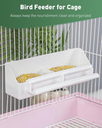 Pawfly 2 Pack Bird Feeder for Cage Hanging Plastic Feeder - Image 7