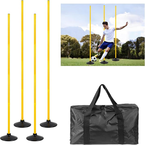 5 FT Agility Training Poles for Soccer/Dog/Horse, Adjustable Football by Desyeryamimi