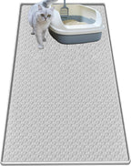 Cat Litter Mat for Litter Box, Silicone Large Cat Litter Trapping Mat by Jacooxi