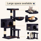 BestPet | 37" Cat Tree Tower | Dark Gray | Sturdy Multi-Level Cat Tree - Image 3
