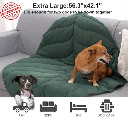 56x42 Inch Leaf Shaped Cotton Dog Blanket, Extra Large Pet Blanket - Image 2