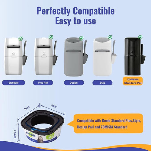 4 Pack Cat Litter Refill Bags, Non-See-Through Jumbo 120FT Cartridge Refill - Image 2