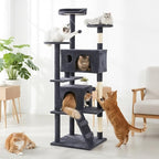 DUMOS 70-inch Indoor Cat Tree Tower –Multi-Level Pet House - Image 7