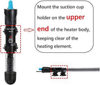AQUANEAT Aquarium Heater, 200W Fish Tank Heater, Adjustable Submersible Water - Image 3