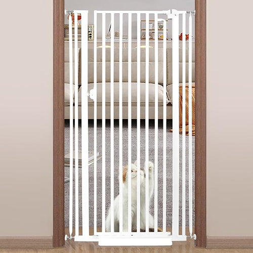 71“ Extra Tall Cat Gate for Doorway：29.4-33.4” Wide Pet Gate, Auto Close/One by Mudanku