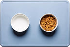 Remy+Roo Dusty Blue Silicone Dog Food Mat by RemyRoo