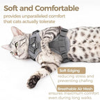 Cat Harness and Leash Set Escape Proof Tactical Large Kitten Harness Emotional - Image 7