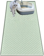 Cat Litter Mat for Litter Box, Silicone Large Cat Litter Trapping Mat by Jacooxi