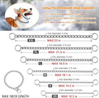 TagME Chain Choke Collar for Dogs, Adjustable Weather Proof Necklace for Extra - Image 4
