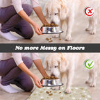 Dog Food Mat, Absorbent Water Bowl Mats Cat Pet Feeding Placemats Beige 16 * 24 - Image 5