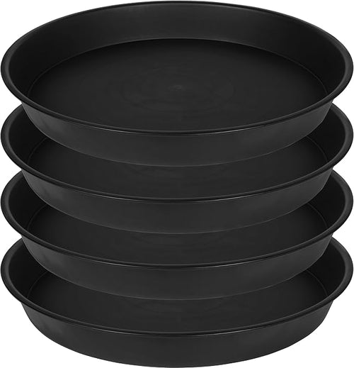 4 Pack of 16 inch Plant Saucer, Heavy Duty Plastic Plant Tray by Bleuhome