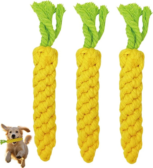 3PCS Yellow Woven Pet Chew Set, Puppy Teething Chews, Dog Chew Accessories by AutumnNest