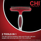 CHI for Dogs Double-Sided Shedding Rake and Blade - Image 2