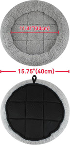 Enjoying Plush Cat Bed Mat, 15.75" Round, Self Warming Dog Bed - Image 4