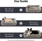 JOEJOY Dog Bed Medium Size Dog, Rectangle Washable Orthopedic Corduroy Fleece - Image 5