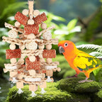 Bird Toys - Natural Corn Cob and Loofah Slices - Image 4