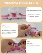 XXXS Pink Soft Mesh Dog Harness and Leash Set, No Escape Puppy Harnesses - Image 5