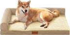 Patas Lague Orthopedic Dog Bed Medium Size Dog 30''X20'', Waterproof L Bolster by PatasLague