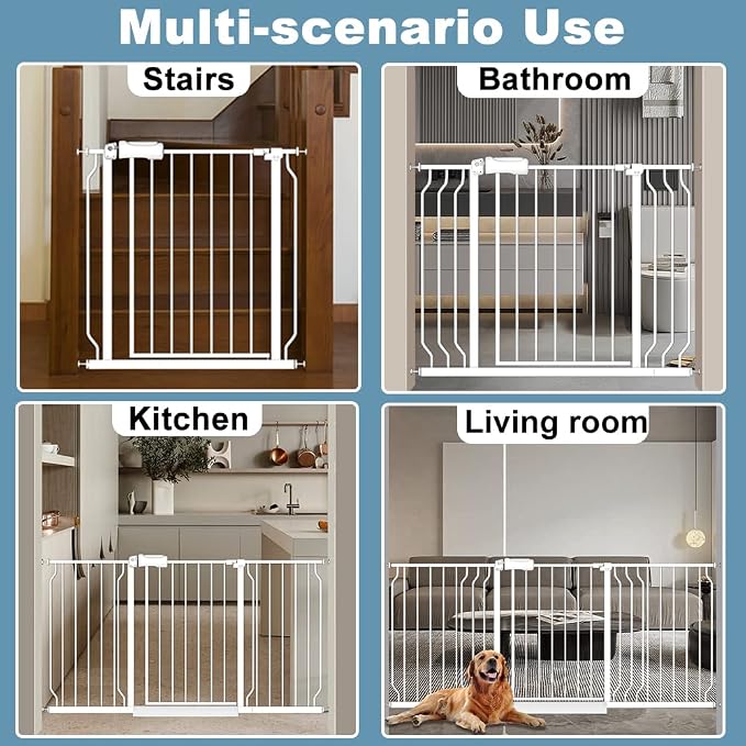 Narrow Baby Gate 24 to 29 Inch Wide Pet Gate Pressure Mounted No Drill Safety - Image 7