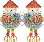 2PCS Bird Toys Parrot Foraging Shredder Hanging Toys Sola Balls by BBjinronjy