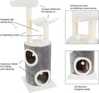 45in Cat Tree with Napping Perches, 2 Story Cat Condo, Cat Scratching Posts - Image 3