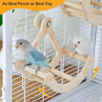 Bird Perch Toy, Interactive Rocking Parakeet Toys and Perches, Wooden Exercise - Image 3