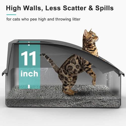 2 Pack Stainless Steel Litter Box | XL Enclosed Cat Litter Boxes - Image 2